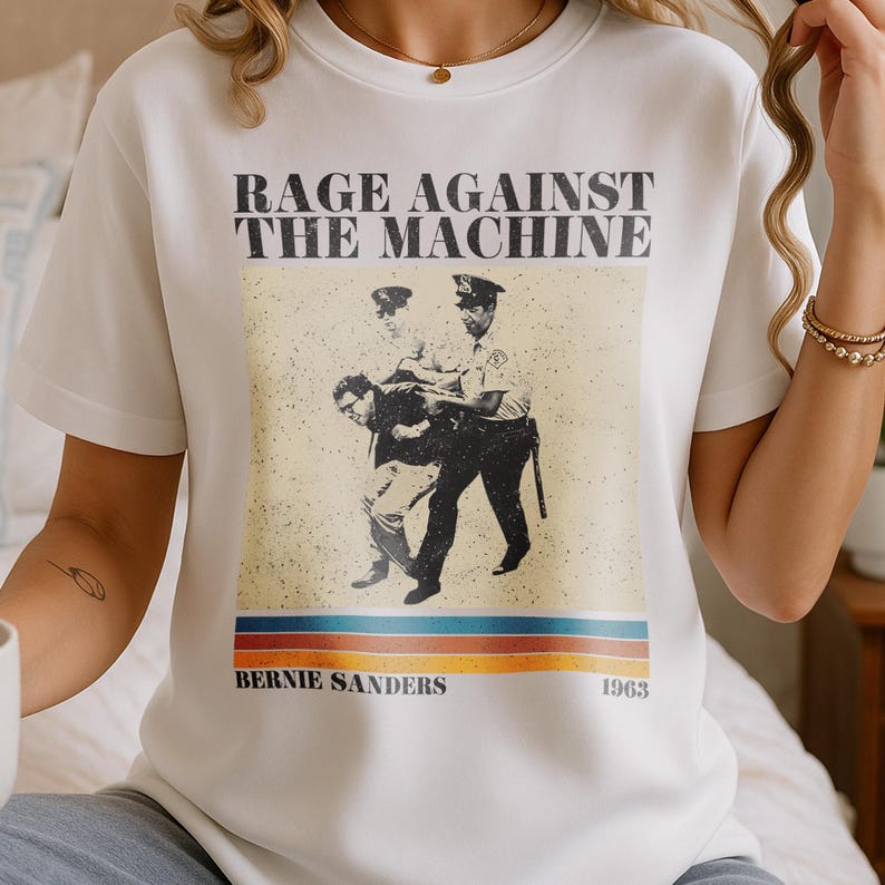 Bernie Sanders Shirt, Rage Against The Machine Shirt, Retro 90s Vintage
Shirt, 1963 Arrest Photo Tee, Resistance Tee, Anti Trump Shirt