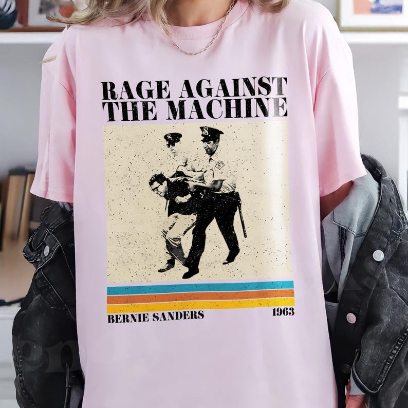 Bernie Sanders Shirt, Rage Against The Machine Shirt, Retro 90s Vintage
Shirt, 1963 Arrest Photo Tee, Resistance Tee, Anti Trump Shirt