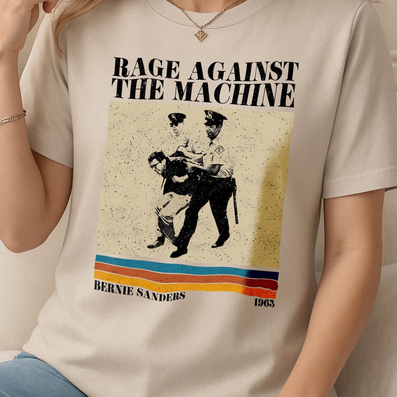 Bernie Sanders Shirt, Rage Against The Machine Shirt, Retro 90s Vintage
Shirt, 1963 Arrest Photo Tee, Resistance Tee, Anti Trump Shirt
