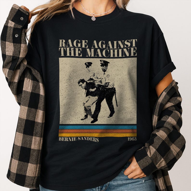 Bernie Sanders Shirt, Rage Against The Machine Shirt, Retro 90s Vintage
Shirt, 1963 Arrest Photo Tee, Resistance Tee, Anti Trump Shirt