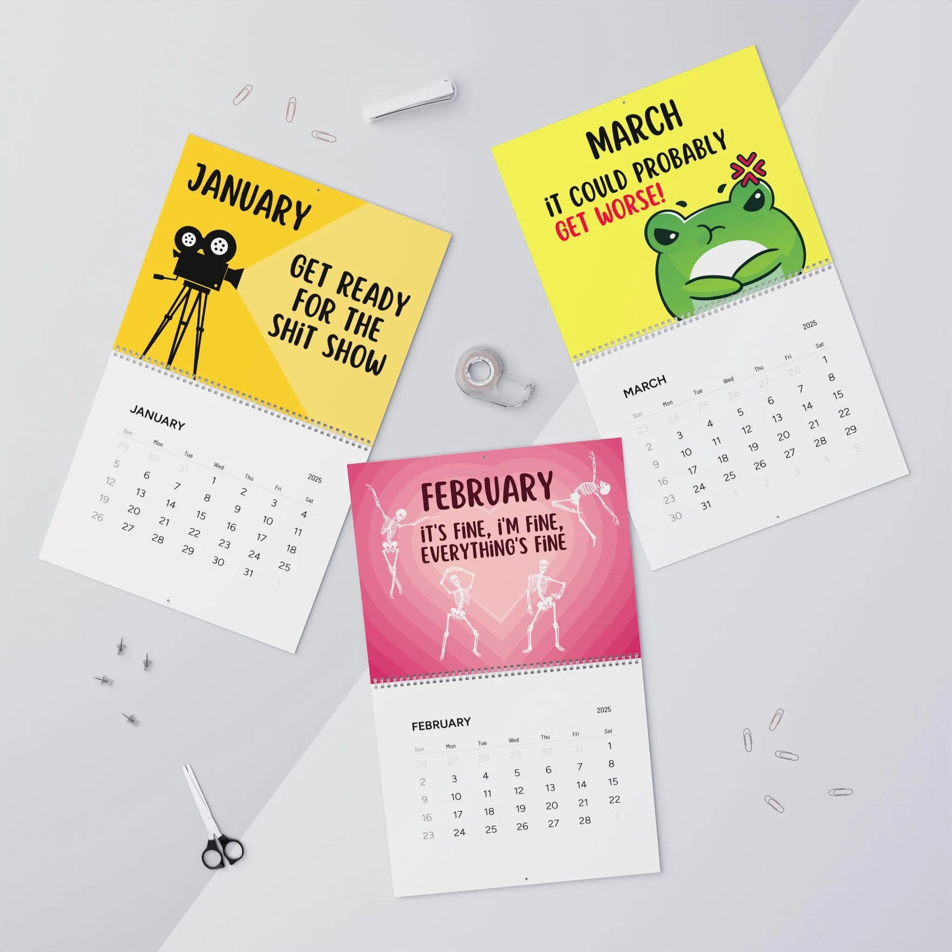 Funny Calendar 2025 | Crazy Cat Lady | Weird & Humorous Wall Art Gift - Ooh-Gift