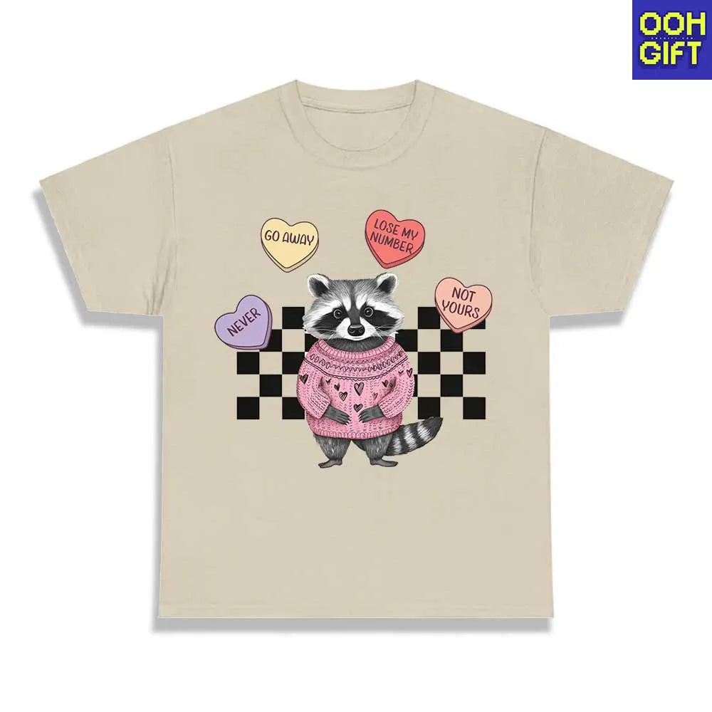 Funny Valentine Shirt | Anti-Valentine Shirt | Sarcastic Raccoon Tee - Ooh-Gift