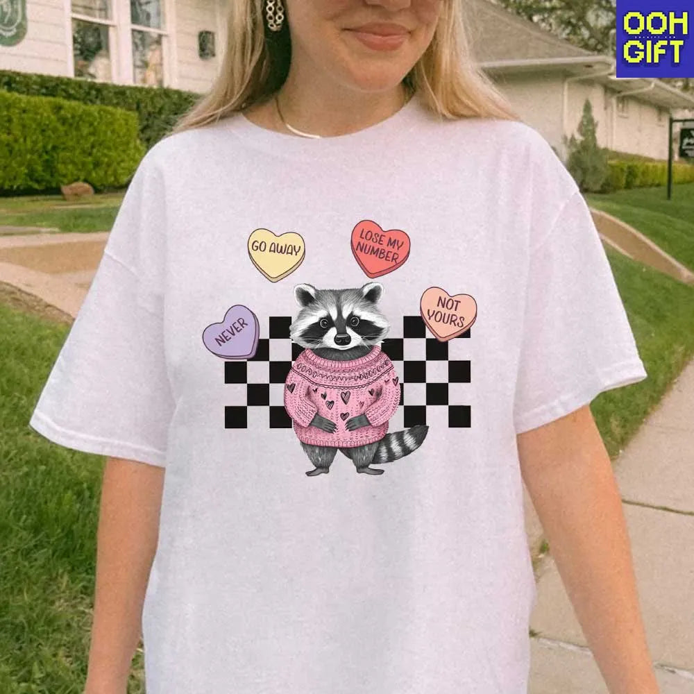 Funny Valentine Shirt | Anti-Valentine Shirt | Sarcastic Raccoon Tee - Ooh-Gift