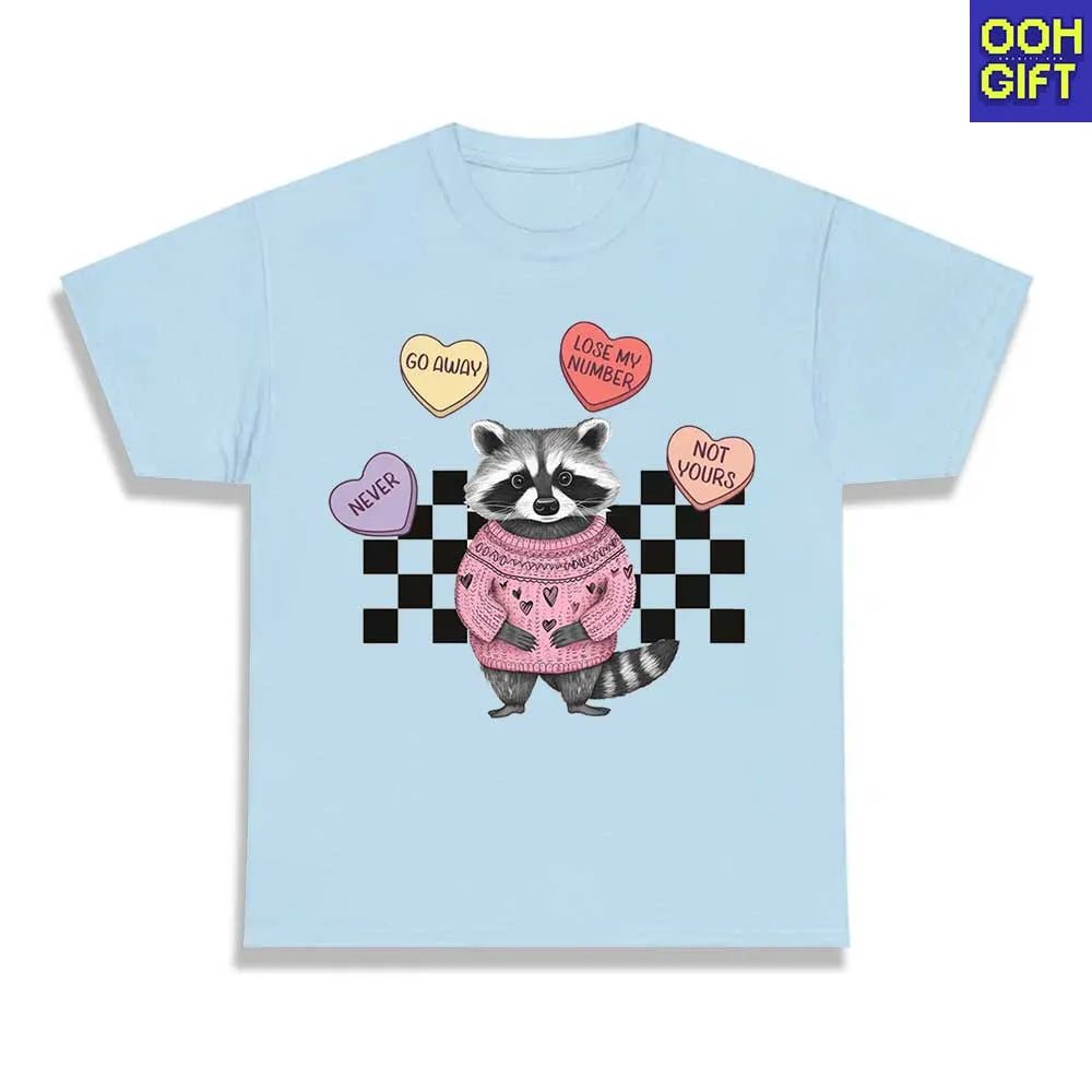 Funny Valentine Shirt | Anti-Valentine Shirt | Sarcastic Raccoon Tee - Ooh-Gift