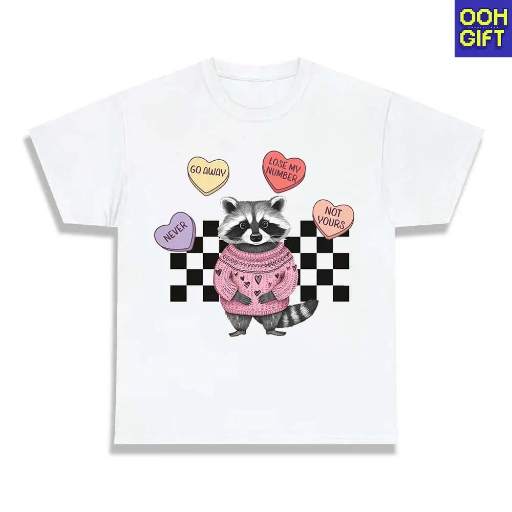 Funny Valentine Shirt | Anti-Valentine Shirt | Sarcastic Raccoon Tee - Ooh-Gift