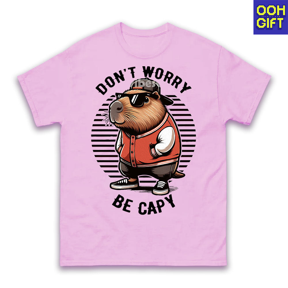 Don't Worry Be Capy T-Shirt | Funny Capybara Meme Tee for Animal Lovers