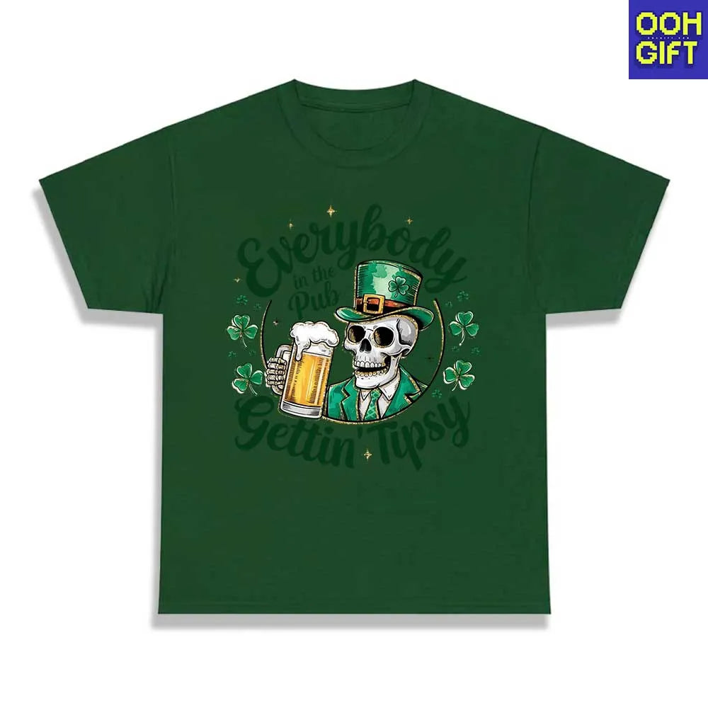 Everybody in the Pub Gettin’ Tipsy T-Shirt | Funny St Patrick's Day Tee - Ooh-Gift