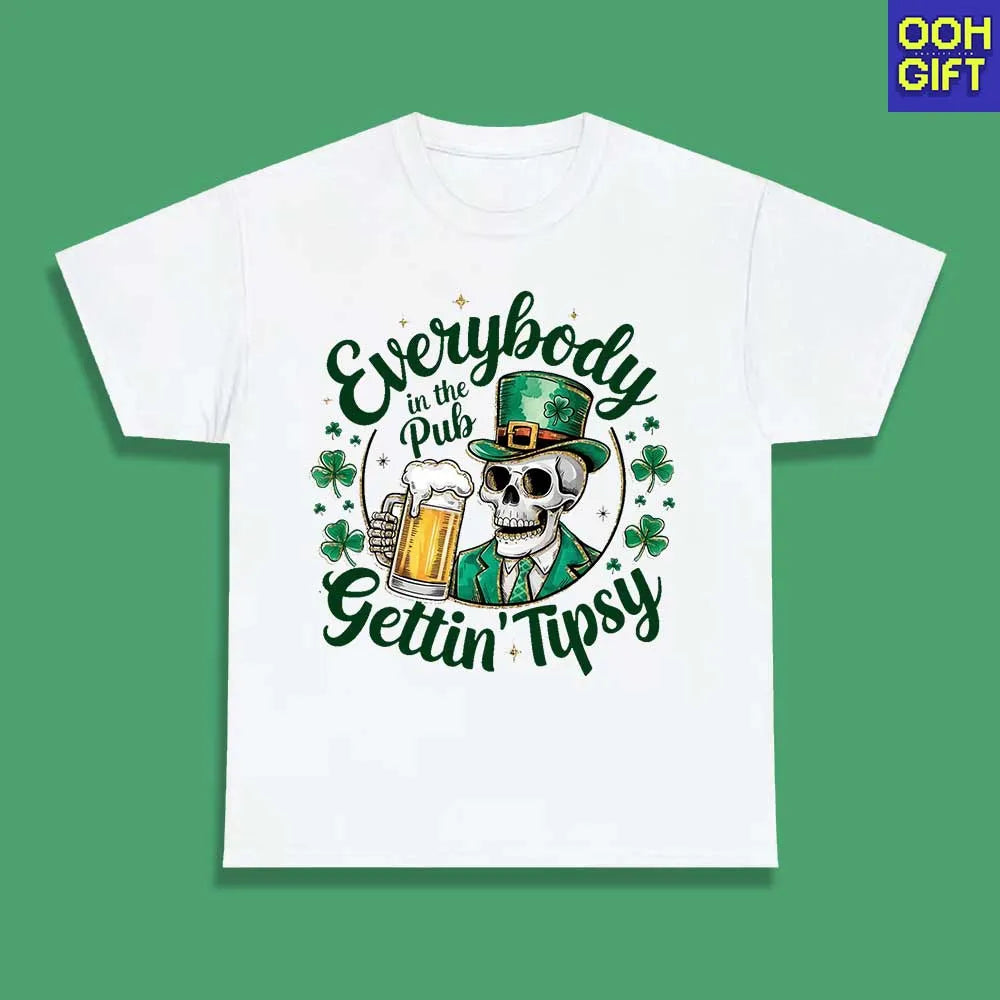 Everybody in the Pub Gettin’ Tipsy T-Shirt | Funny St Patrick's Day Tee - Ooh-Gift