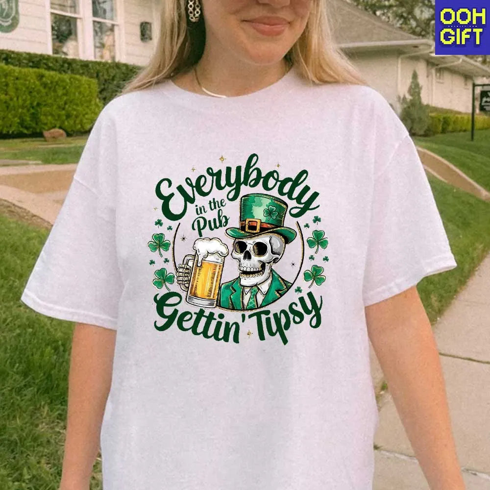 Everybody in the Pub Gettin’ Tipsy T-Shirt | Funny St. Patrick’s Day Tee - Ooh-Gift