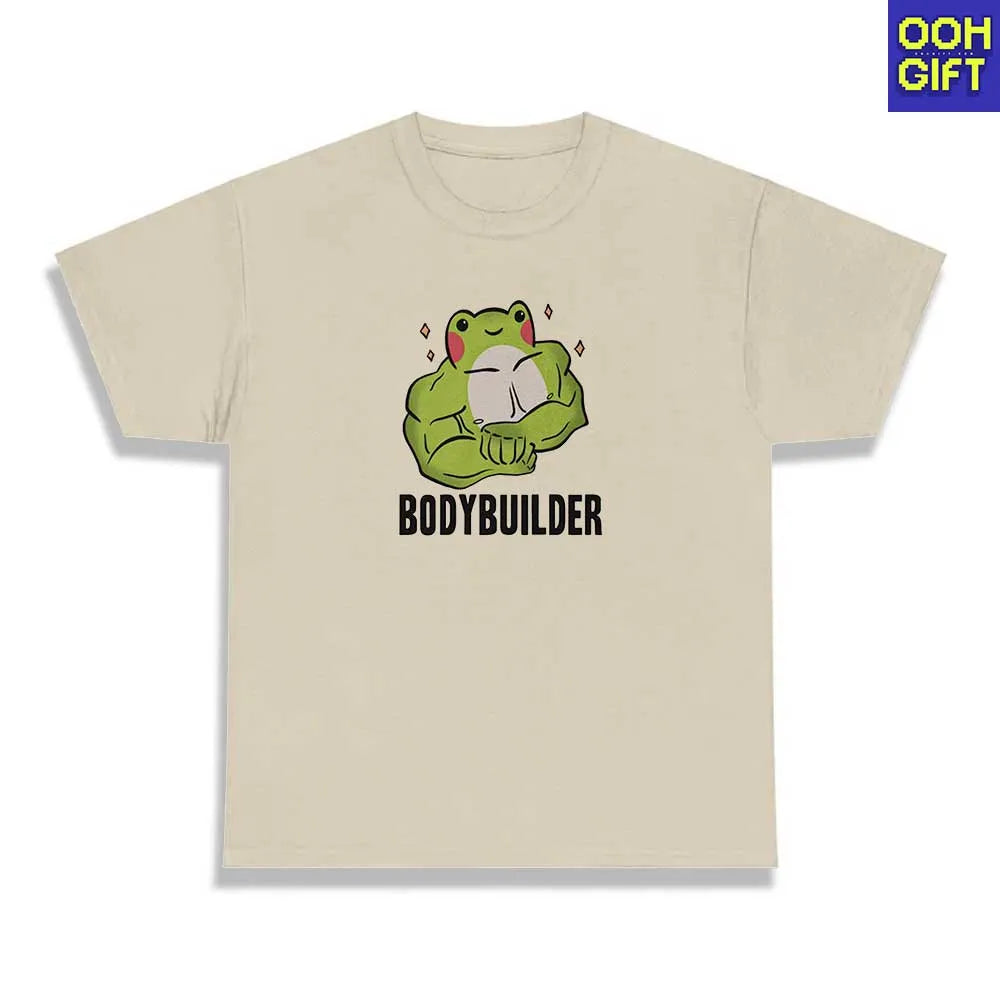 Funny Sarcastic T-Shirts | BodyBuilder Frog Gym Shirt | Humorous Sarcastic Tee - Ooh-Gift