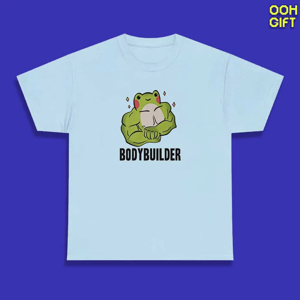 Funny Sarcastic T-Shirts | BodyBuilder Frog Gym Shirt | Humorous Sarcastic Tee - Ooh-Gift