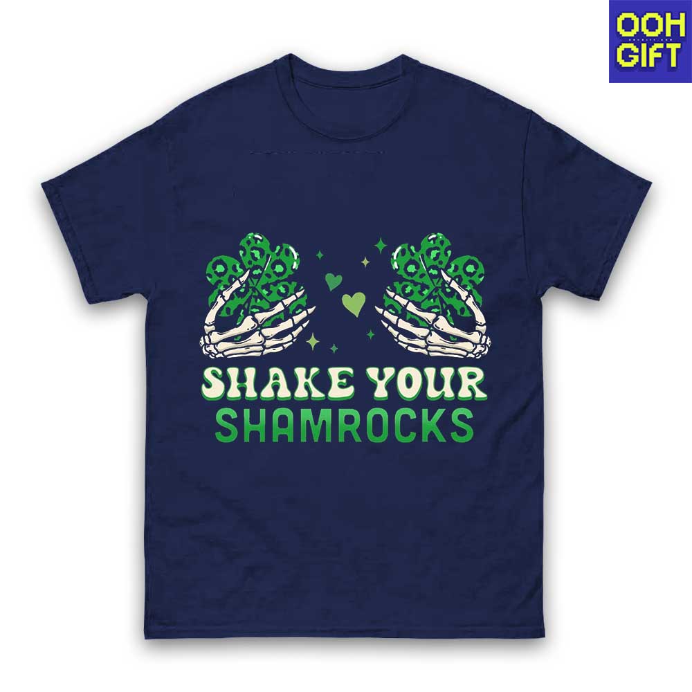 Funny St. Patrick’s Day Shirt – Shake Your Shamrocks Skeleton Tee - Ooh-Gift