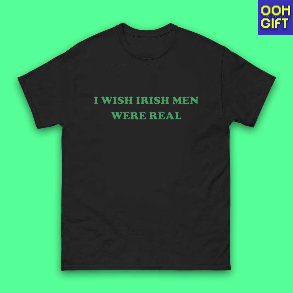 I Wish Irish Men Were Real Baby Tee – Funny Y2K St. Patrick’s Day Shirt - Ooh-Gift