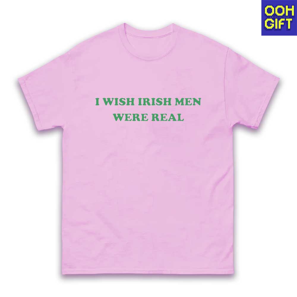 I Wish Irish Men Were Real Baby Tee – Funny Y2K St. Patrick’s Day Shirt - Ooh-Gift