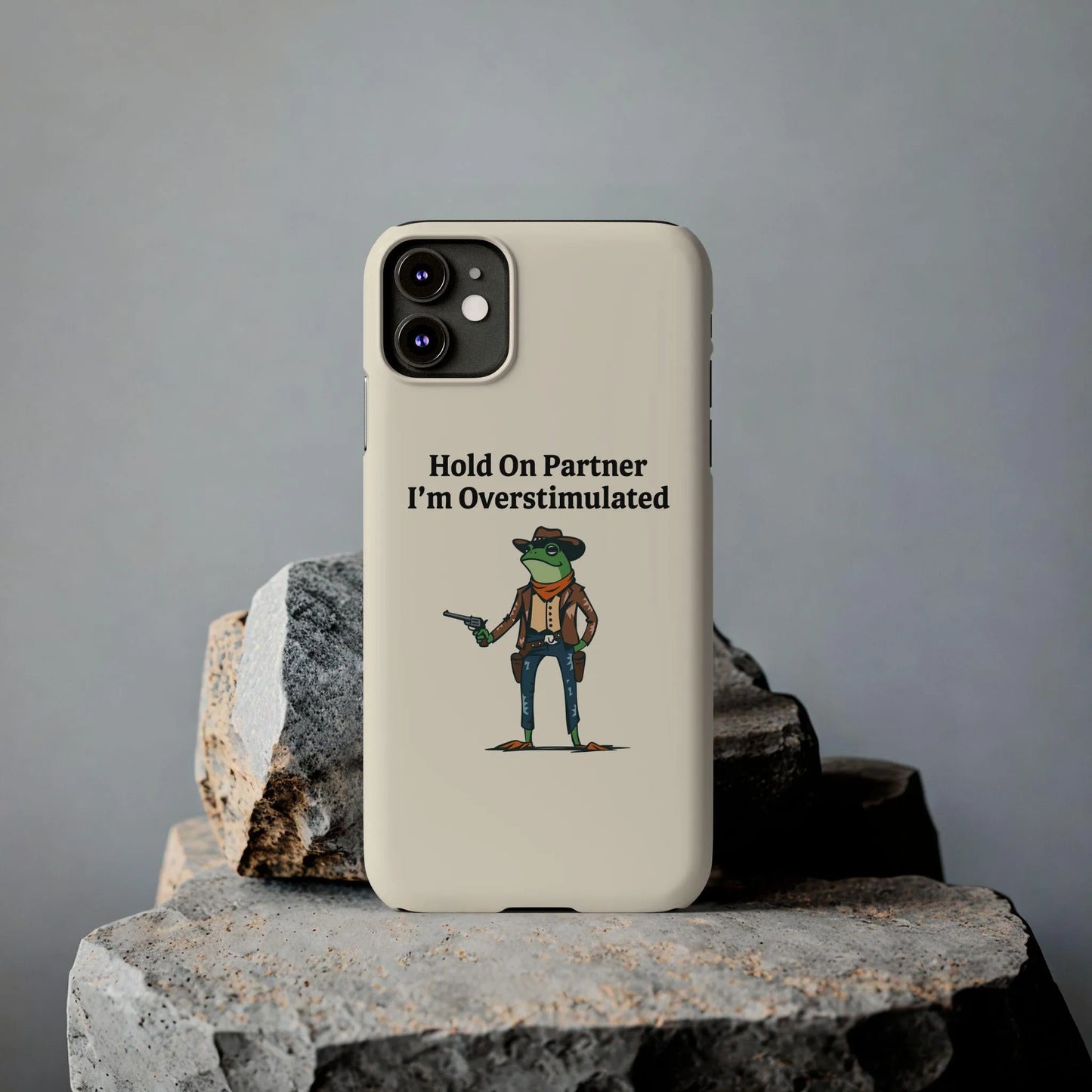 I'm Overstimulated Funny Sarcastic iPhone Case | Humorous Sarcastic Gift Ideands, Gift ideas, Joke Phone Case, Funny Gifts, Sarcastic - Ooh-Gift