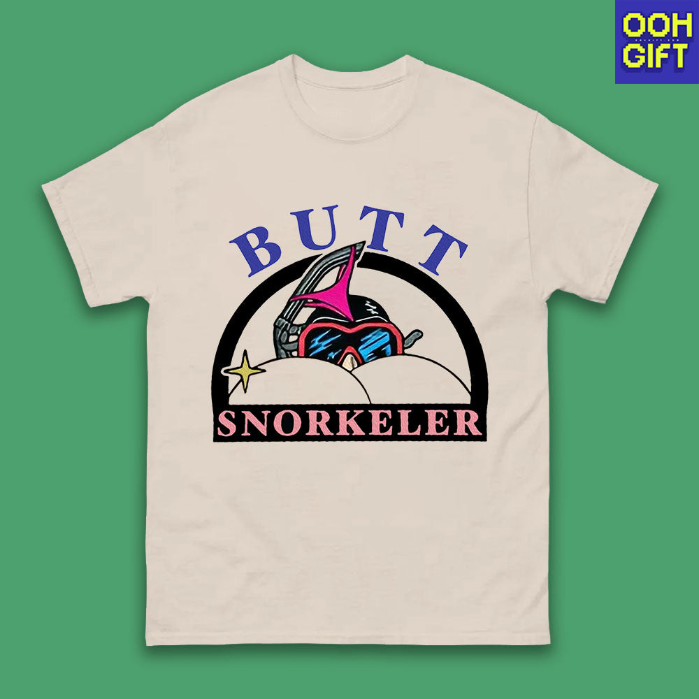 Retro Comfort Butt Snorkeler Shirt  Funny Adult Humor Tee  Sarcastic Gag Gift  Trendy Graphic T-Shirt for Men & Women