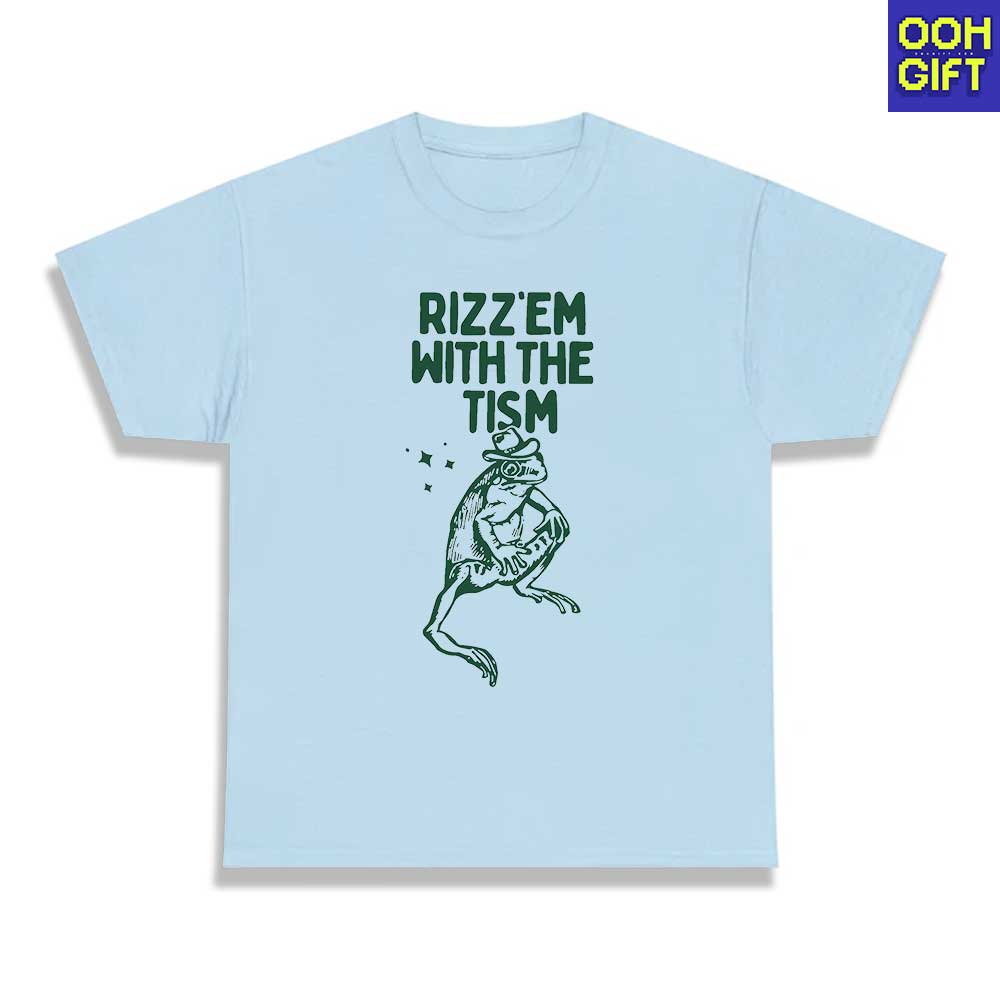 Rizz Em With The Tism Funny Shirt | Funny Animal Graphic T-Shirt | Autism Awareness Tee