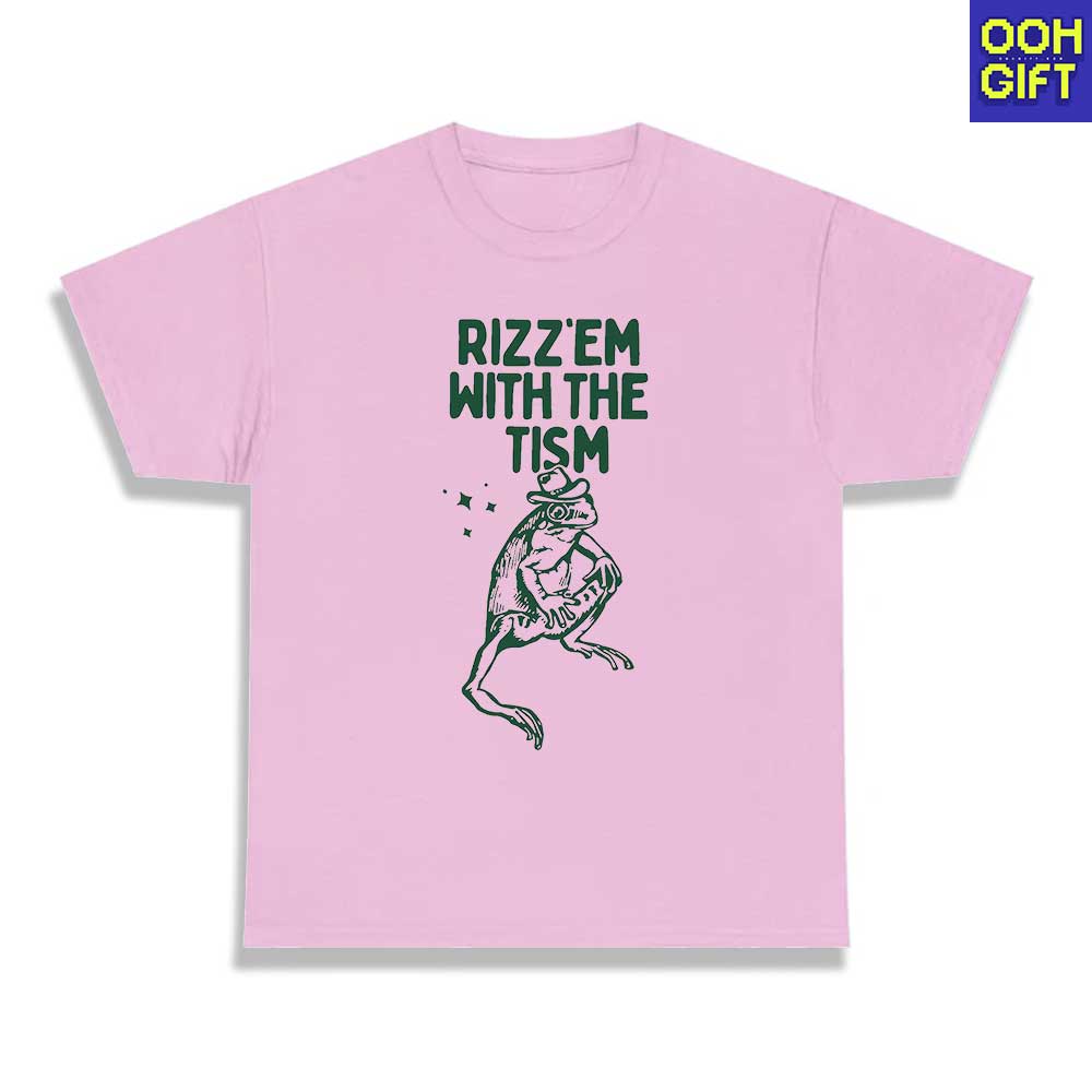 Rizz Em With The Tism Funny Shirt | Funny Animal Graphic T-Shirt | Autism Awareness Tee