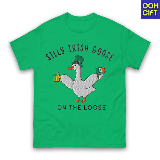 Silly Goose St. Patrick’s Day Shirt - Lucky Shamrock Tee - Funny Irish Drinking Shirt - Ooh-Gift