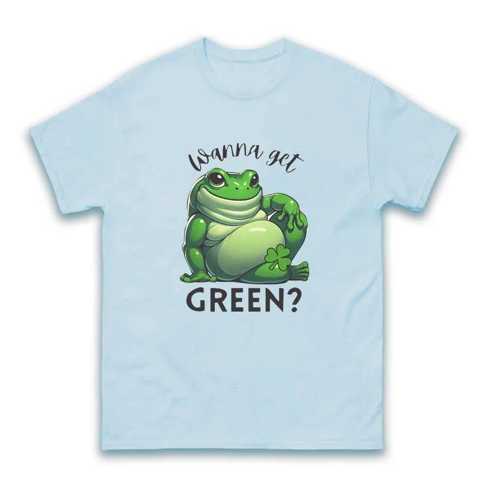 St. Patrick's Day Frog T-Shirt – Wanna Get Green Funny Paddy's Tee - Ooh-Gift