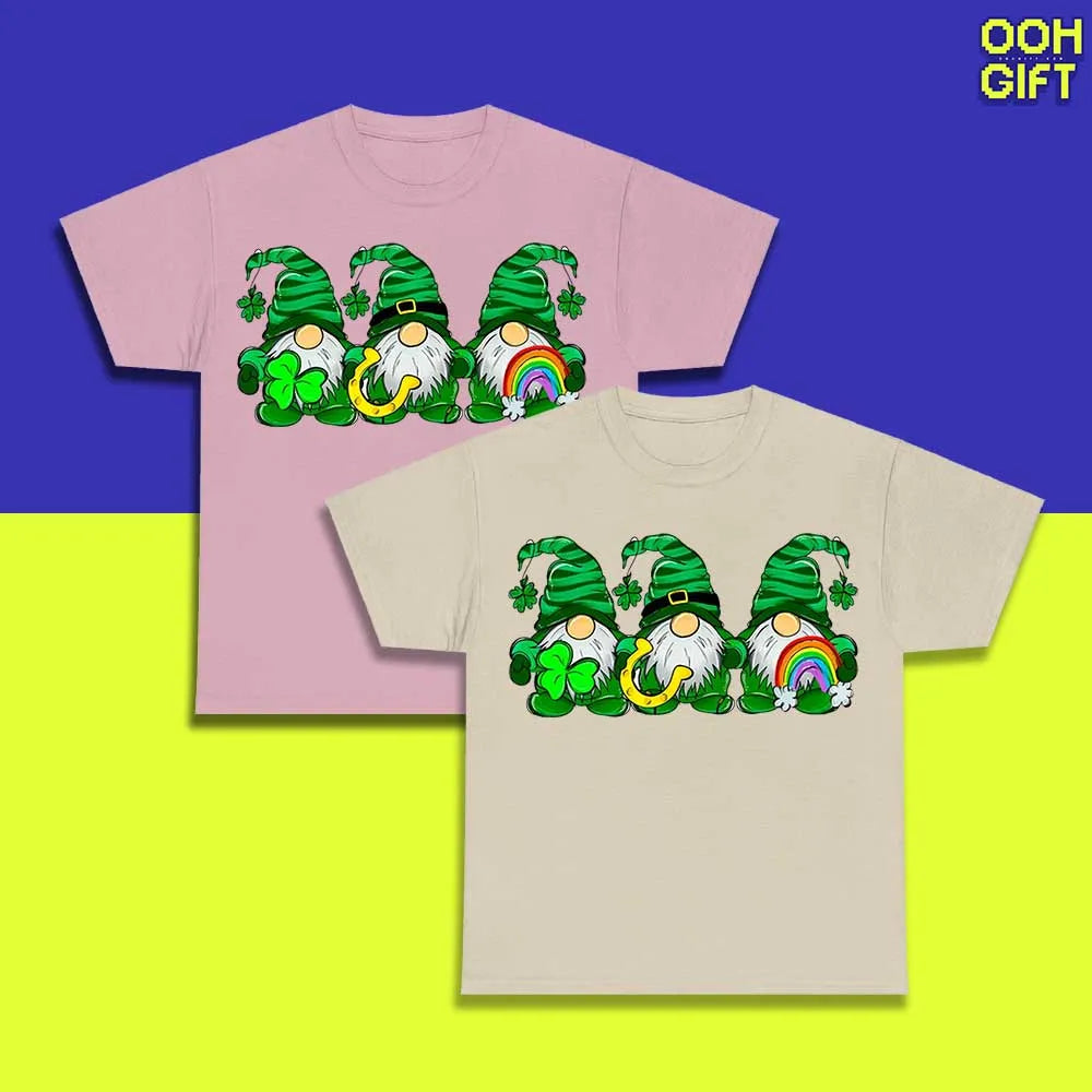 St. Patrick's Day Gnomes Shirt | Lucky Clover Irish Tee | Festive Holiday Shirt - Ooh-Gift