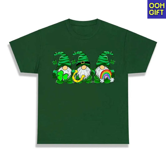 St. Patrick's Day Gnomes Shirt | Lucky Clover Irish Tee | Festive Holiday Shirt - Ooh-Gift