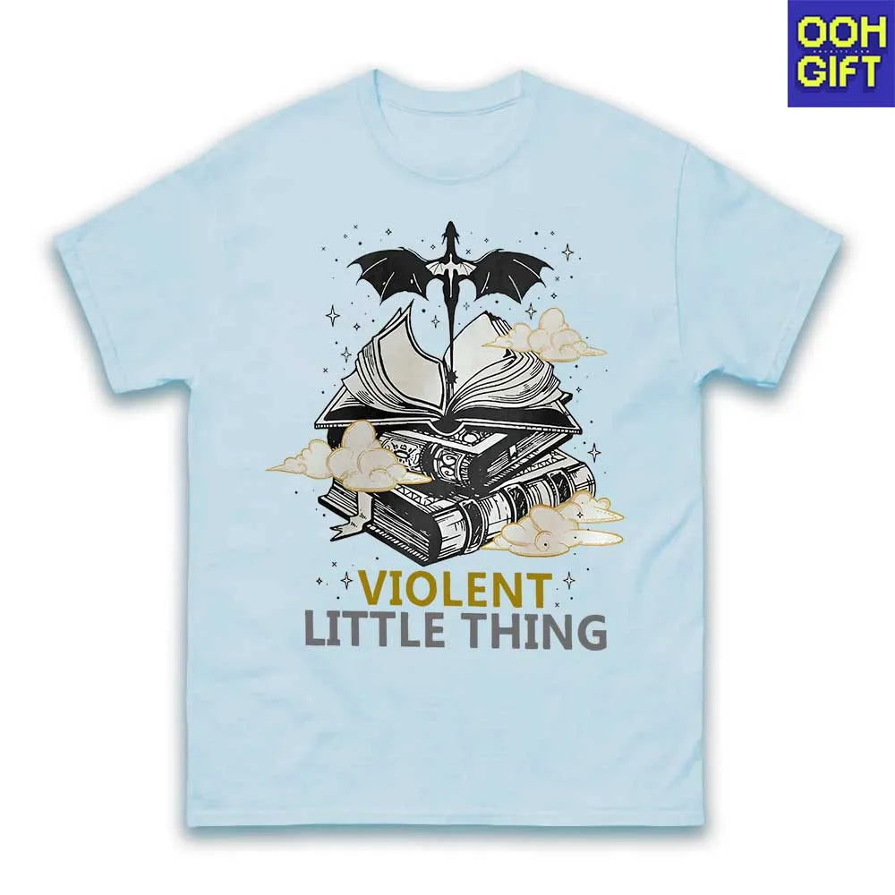 Violent Little Thing T-shirt – Fourth Wing Xaden Riorson Fan Tee | Dark Academia Bookworm Shirt - Ooh-Gift