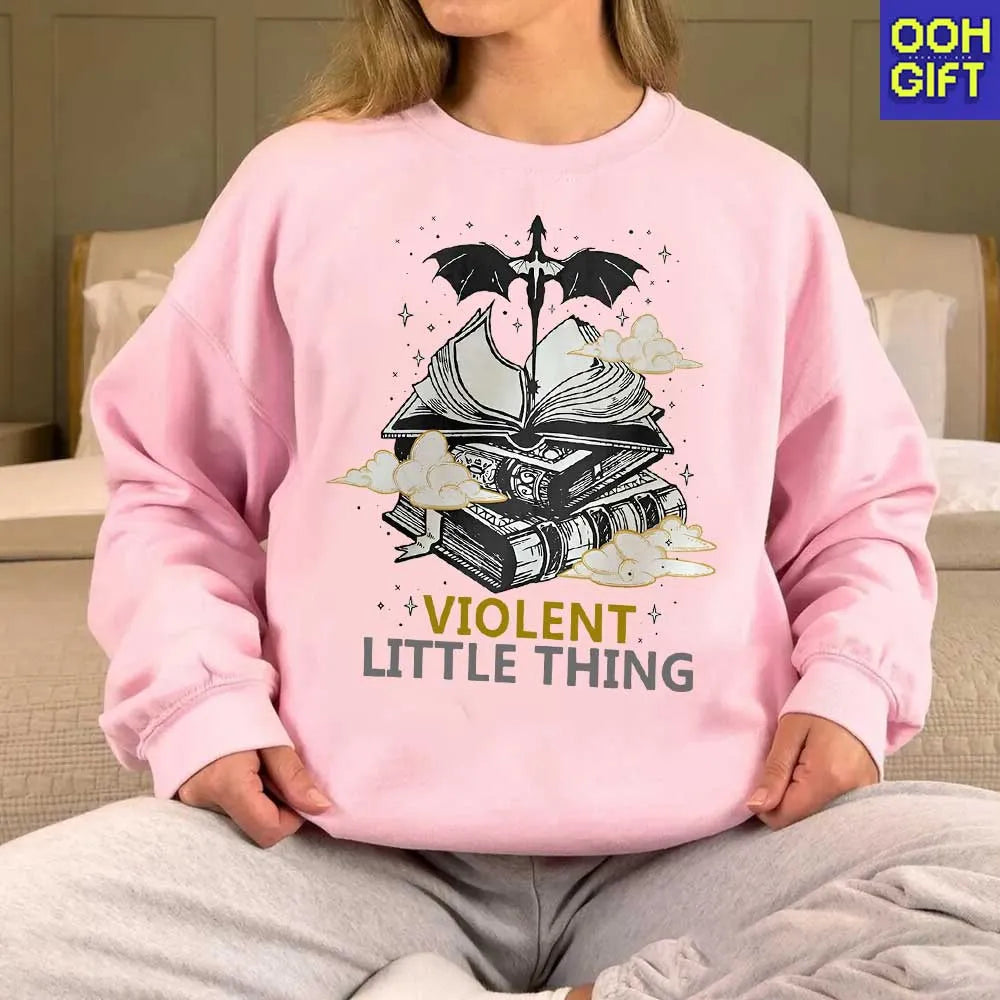 Violent Little Thing T-shirt – Fourth Wing Xaden Riorson Fan Tee | Dark Academia Bookworm Shirt - Ooh-Gift