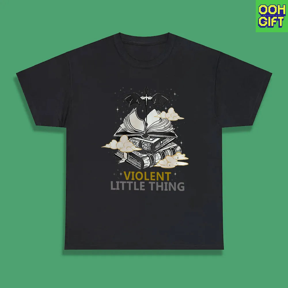 Violent Little Thing T-shirt – Fourth Wing Xaden Riorson Fan Tee | Dark Academia Bookworm