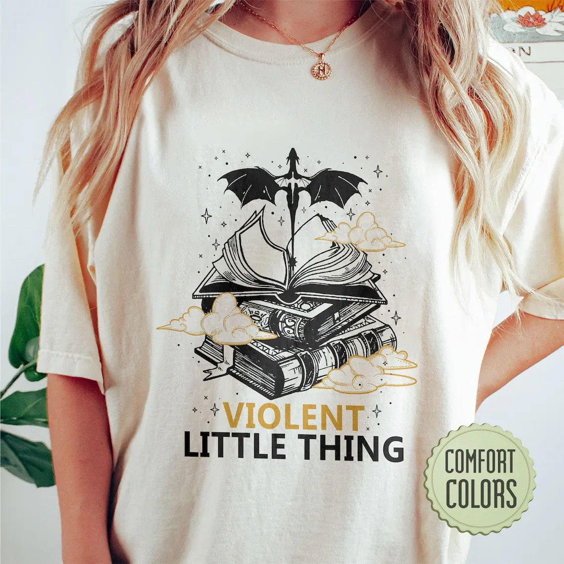 Violent Little Thing T-shirt – Fourth Wing Xaden Riorson Fan Tee | Dark Academia Bookworm